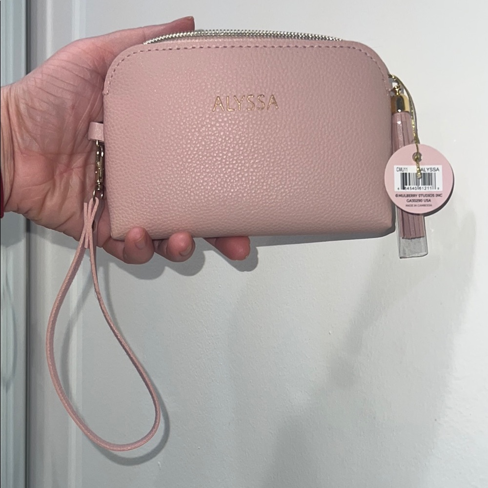 Chosen Pink gold Wristlet Bag ALYSSA zipper
